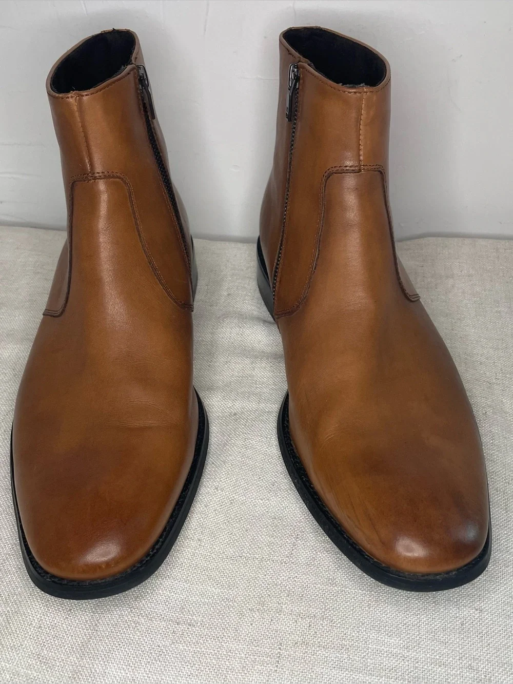 Kenneth Cole Tally Leather Chelsea Side-Zip Ankle Dress Boots